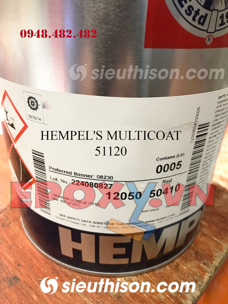 Sơn Hempel's Multicoat 51120 gốc alkyd cho sắt mạ kẽm
