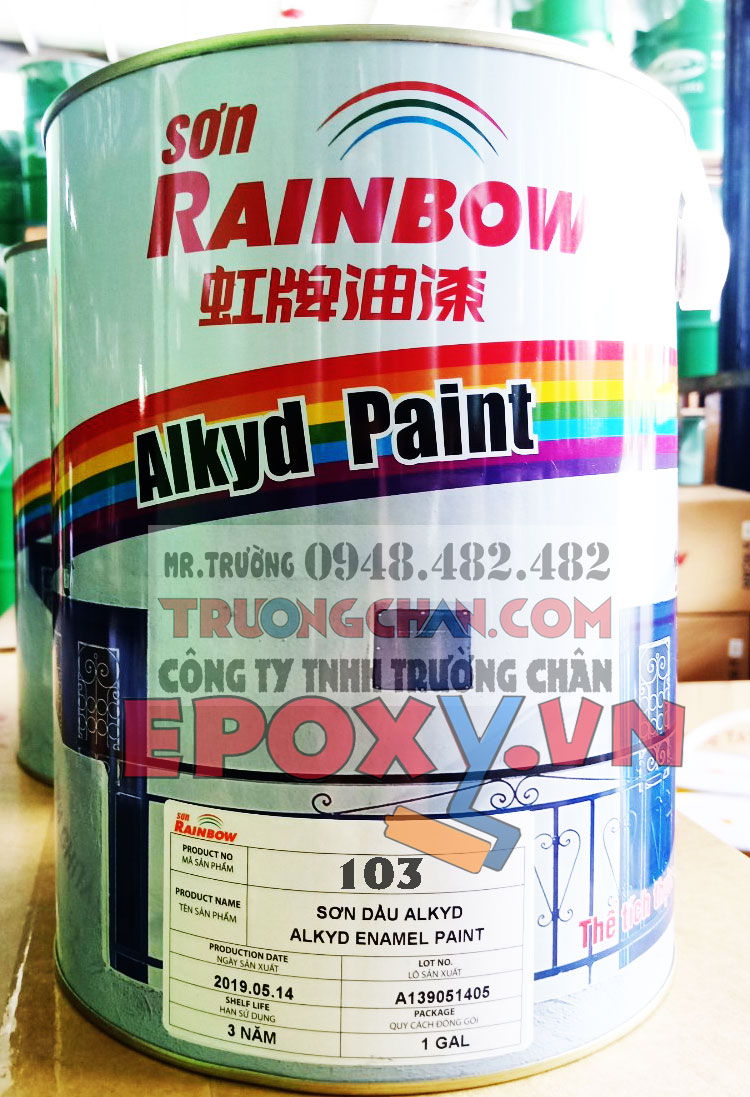 103 Sơn màu bạc Alkyd Rainbow