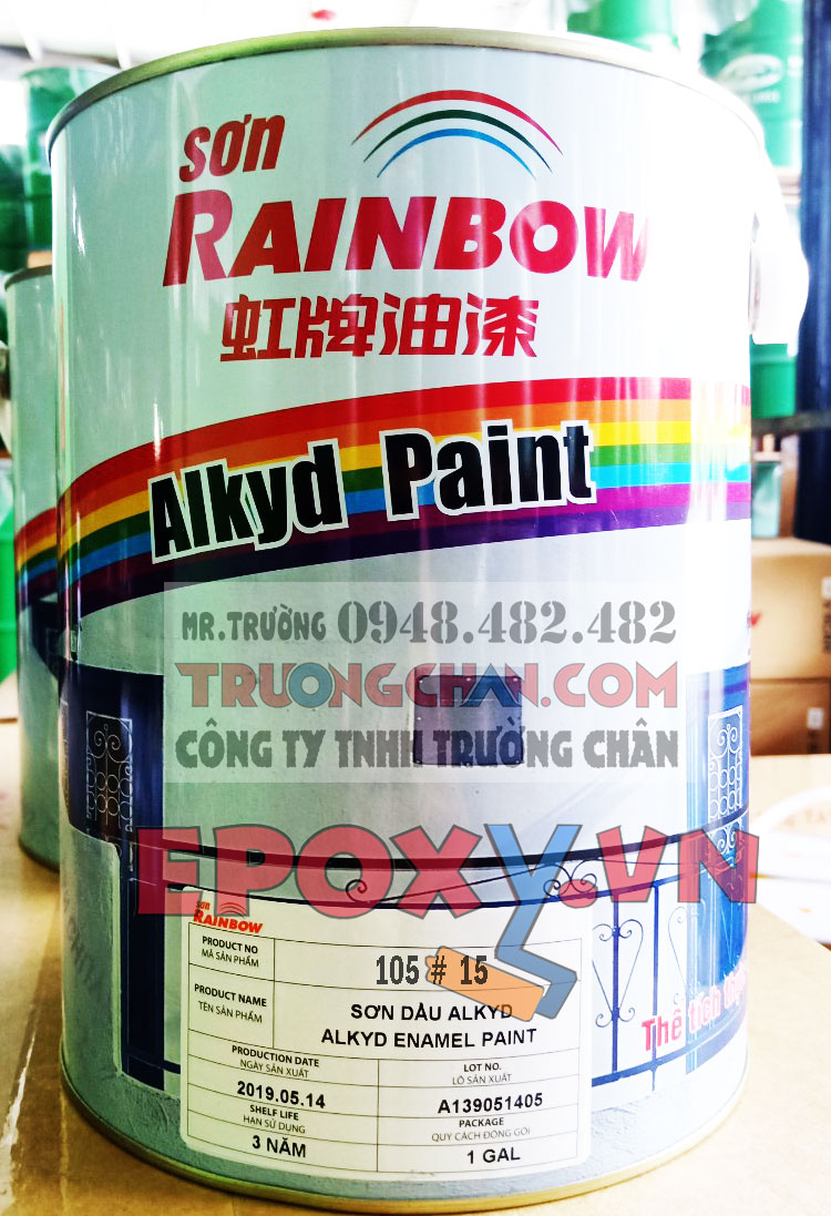 105 Sơn dầu alkyd enamel đa màu Rainbow